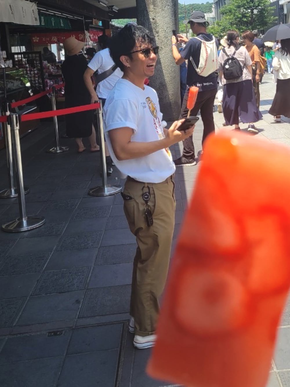 「夏コーデ、低身長男子、30代コーデ、30代メンズファッション、アメカジコーデ」｜「古着のアイテム（Tシャツ/カットソー、ホワイト系）」を使った、MAKOJIROさん（メンズ・150cm）の夏コーディネートの1枚目の写真
