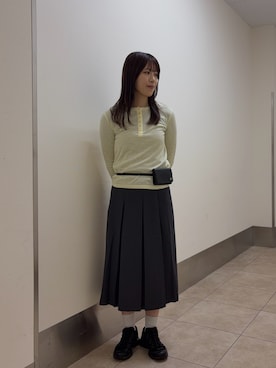 「SENSE OF PLACE by URBAN RESEARCH（センスオブプレイスバイアーバンリサーチ）の2PパックロングTシャツ（Tシャツ/カットソー、イエロー系）」を使った、aikaさん（レディース・163cm）の夏コーディネート