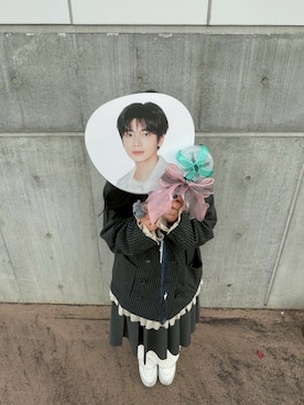 「loin nuit（ロワンニュイ）のアイテム」を使った、iyuさん（レディース・152cm）の冬コーディネート