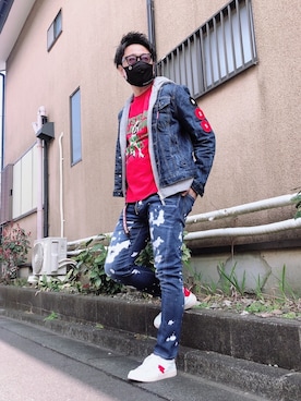 「DSQUARED2（ディースクエアード）のアイテム（ジャケット/アウター）」を使った、yohさん（メンズ・184cm）の春コーディネート