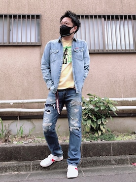 yohさん（メンズ・184cm）の春コーディネート