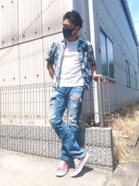 yohさん（メンズ・184cm）の夏コーディネート