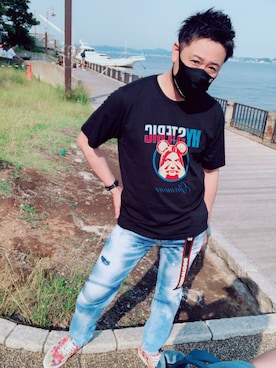 yohさん（メンズ・184cm）の夏コーディネート