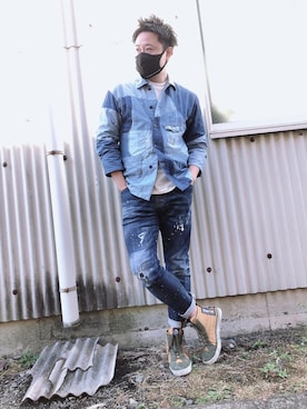 yohさん（メンズ・184cm）の冬コーディネート