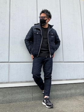 「ARMANI EXCHANGE（アルマーニエクスチェンジ）のアイテム（デニムジャケット）」を使った、yohさん（メンズ・184cm）の春コーディネート