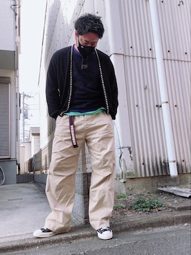 「DSQUARED2（ディースクエアード）のアイテム（チノパンツ）」を使った、yohさん（メンズ・184cm）の春コーディネート