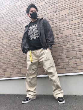 「DSQUARED2（ディースクエアード）のアイテム（チノパンツ）」を使った、yohさん（メンズ・184cm）の秋コーディネート