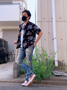 yohさん（メンズ・184cm）の春コーディネート