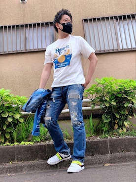「DSQUARED2（ディースクエアード）のアイテム（ジャケット/アウター）」を使った、yohさん（メンズ・184cm）の春コーディネート