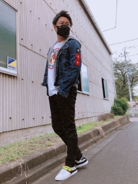 「DSQUARED2（ディースクエアード）のアイテム（デニムジャケット）」を使った、yohさん（メンズ・184cm）の秋コーディネート