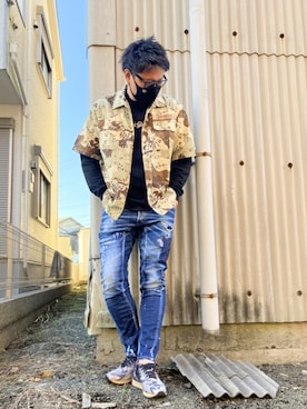 yohさん（メンズ・184cm）の秋コーディネート