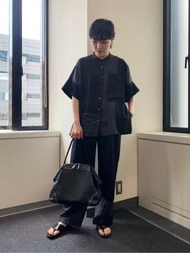 「HIROKO HAYASHI（ヒロコハヤシ）のVELENO（ヴェレーノ）ボストンバッグ（ボストンバッグ、ブルー系）」を使った、iw_HHさん（レディース・160cm）の夏コーディネート