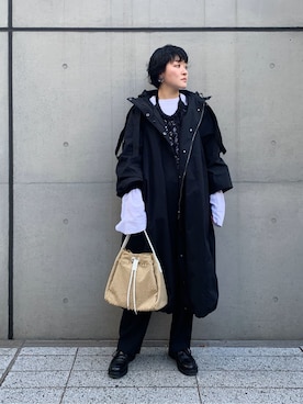「HIROKO HAYASHI（ヒロコハヤシ）の◆LA VIGNA（ラ ヴィーニャ）ハンドバッグ（ハンドバッグ、ベージュ系）」を使った、iw_HHさん（レディース・160cm）の冬コーディネート