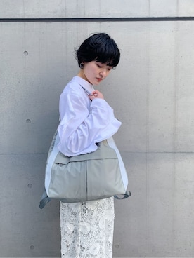 「HIROKO HAYASHI（ヒロコハヤシ）のLUINI（ルイーニ）2wayナップサック（バックパック/リュック、グリーン系）」を使った、iw_HHさん（レディース・160cm）の冬コーディネート