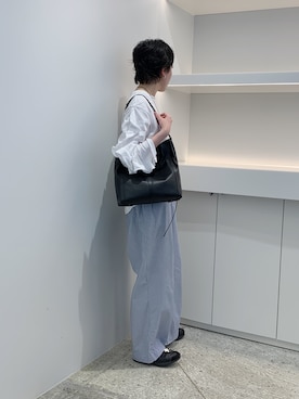 「HIROKO HAYASHI（ヒロコハヤシ）のFINE（フィーネ）2wayショルダーバッグ（ショルダーバッグ、ブラック系）」を使った、iw_HHさん（レディース・160cm）の夏コーディネート