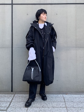 「HIROKO HAYASHI（ヒロコハヤシ）の◆LA VIGNA（ラ ヴィーニャ）ハンドバッグ（ハンドバッグ、ブラック系）」を使った、iw_HHさん（レディース・160cm）の冬コーディネート