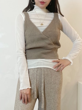 「CEMONEMO（セモネモ）のアイテム（イヤリング）」を使った、cemonemoさん（レディース・160cm）の秋コーディネート