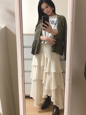 「FREE'S MART（フリーズマート）のアイテム（アクセサリー）」を使った、pekoさん（レディース・158cm）の秋コーディネート