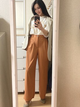 「LBC（エルビーシー）のアイテム（シャツ/ブラウス）」を使った、pekoさん（レディース・158cm）の春コーディネート