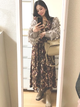 「CHILLE（チル）のアイテム（アクセサリー）」を使った、pekoさん（レディース・158cm）の秋コーディネート