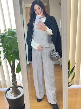 「スパンコール」｜「アイテム（その他）」を使った、pekoさん（レディース・158cm）の秋コーディネート