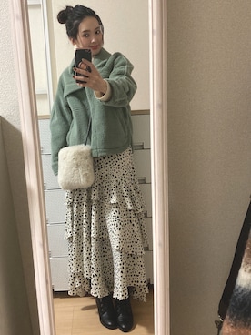 「FREE'S MART（フリーズマート）のアイテム（ブルゾン）」を使った、pekoさん（レディース・158cm）の冬コーディネート