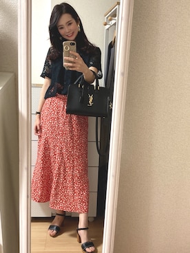 「シースルー」｜「アイテム（腕時計）」を使った、pekoさん（レディース・158cm）の春コーディネート