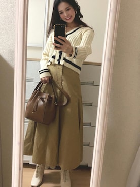 「CHILLE（チル）のアイテム（アクセサリー）」を使った、pekoさん（レディース・158cm）の秋コーディネート