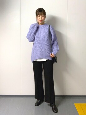 「PAGEBOY（ページボーイ）のチェーンスタッズショルダー（ショルダーバッグ）」を使った、さわさん（レディース・163cm）の秋コーディネート