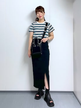 「JEANASIS（ジーナシス）のアイテム（スリッポン）」を使った、さわさん（レディース・163cm）の春コーディネート