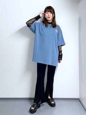「PBLIM（ページボーイリム）のアイテム（スラックス）」を使った、さわさん（レディース・163cm）の春コーディネート