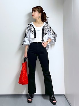 「PBLIM（ページボーイリム）のアイテム（ブルゾン）」を使った、さわさん（レディース・163cm）の春コーディネート