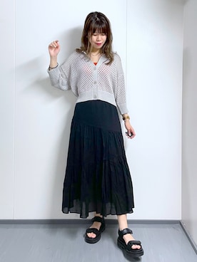 「PBLIM（ページボーイリム）のアイテム（サンダル）」を使った、さわさん（レディース・163cm）の夏コーディネート