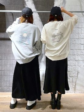 「JEANASIS（ジーナシス）のアイテム（キャップ）」を使った、さわさん（レディース・163cm）の秋コーディネート