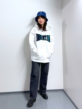 「PBLIM（ページボーイリム）のアイテム（パーカー）」を使った、さわさん（レディース・163cm）の冬コーディネート