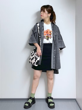 「PBLIM（ページボーイリム）のアイテム（サンダル）」を使った、さわさん（レディース・163cm）の夏コーディネート