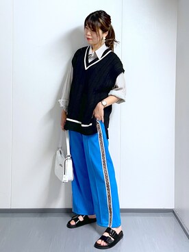 「PBLIM（ページボーイリム）のアイテム（サンダル）」を使った、さわさん（レディース・163cm）の夏コーディネート