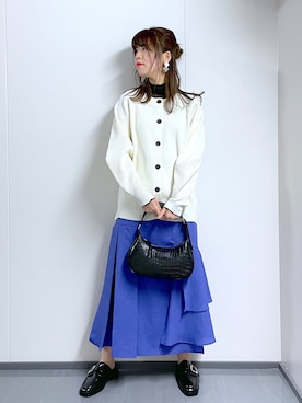 「PBLIM（ページボーイリム）の【PAGEBOYLIM】シアータートルインナー（Tシャツ/カットソー）」を使った、さわさん（レディース・163cm）の春コーディネート