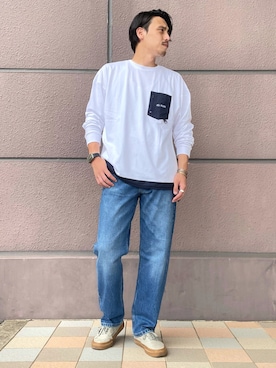 「CAMP7（キャンプセブン）のアイテム（トップス）」を使った、kawabataさん（メンズ・175cm）の夏コーディネート