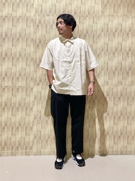 「BACK NUMBER（バックナンバー）のアイテム（スラックス）」を使った、kawabataさん（メンズ・175cm）の春コーディネート