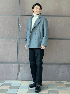 「BACK NUMBER（バックナンバー）のアイテム（ピーコート）」を使った、kawabataさん（メンズ・175cm）の秋コーディネート