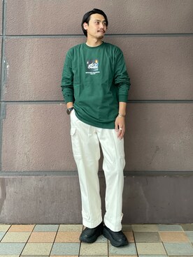 「CAMP7（キャンプセブン）のアイテム（トップス）」を使った、kawabataさん（メンズ・175cm）の秋コーディネート
