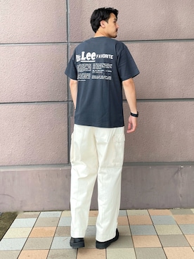 「アイテム（Tシャツ/カットソー、ブラック系）」を使った、kawabataさん（メンズ・175cm）の夏コーディネート