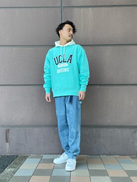 「BACK NUMBER（バックナンバー）のアイテム（スウェット）」を使った、kawabataさん（メンズ・175cm）の冬コーディネート
