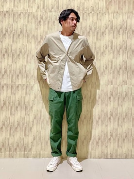 「CAMP7（キャンプセブン）のアイテム」を使った、kawabataさん（メンズ・175cm）の春コーディネート