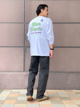 「BEN DAVIS（ベンデイビス）のアイテム（Tシャツ/カットソー）」を使った、kawabataさん（メンズ・175cm）の夏コーディネート
