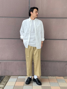 「Levi's（リーバイス）のアイテム（チノパンツ）」を使った、kawabataさん（メンズ・175cm）の夏コーディネート