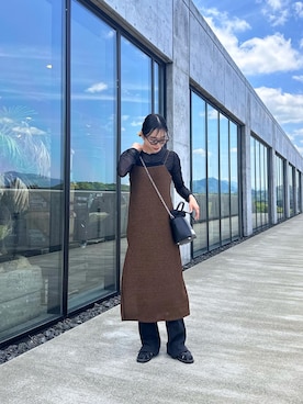 「H&M（エイチ・アンド・エム）のアイテム（ワンピース/ドレス）」を使った、HINAKOさん（レディース・155cm）の春コーディネート