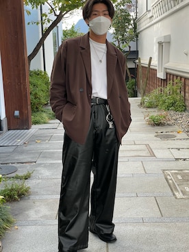 「kutir（クティール）のアイテム（財布/小物）」を使った、Masafumiさん（メンズ・170cm）の秋コーディネート