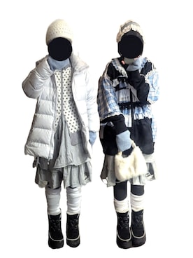 「U（ユー）のアイテム」を使った、テさん（レディース・148cm）の冬コーディネート